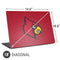 University of Louisville Red Background Universal Laptop 18in (14.6 x 10.6in) Skin