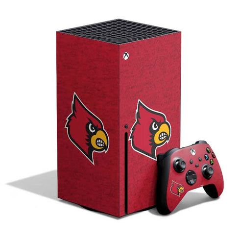 University of Louisville Red Background Xbox Series X Skins