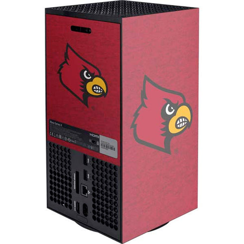 University of Louisville Red Background Xbox Series X Console Skin