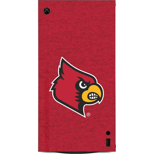 University of Louisville Red Background XBox Series X Digital Edition Console Skin