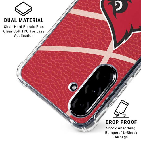 University of Louisville Red Basketball Galaxy A36 5G Clear Case