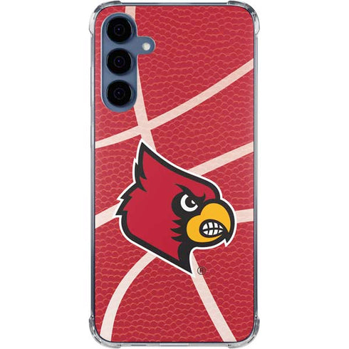 University of Louisville Red Basketball Galaxy A55 5G Clear Case