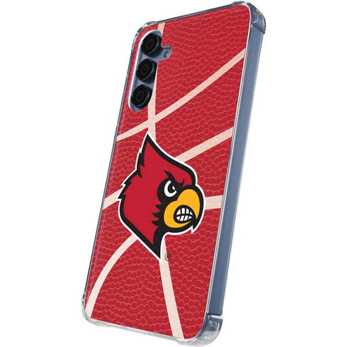 University of Louisville Red Basketball Galaxy A55 5G Clear Case
