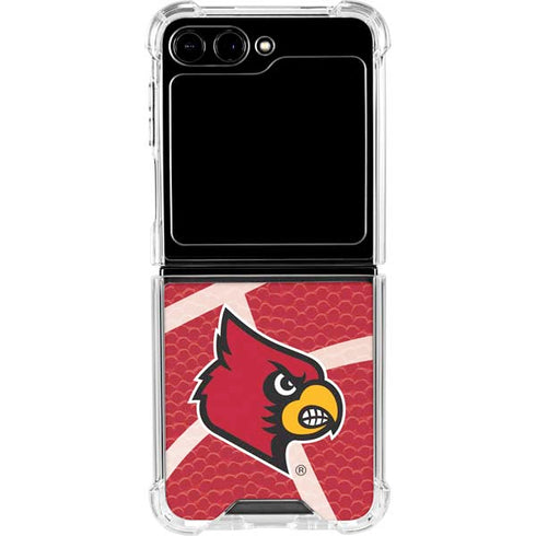 University of Louisville Red Basketball Galaxy Z Flip6 Clear Case