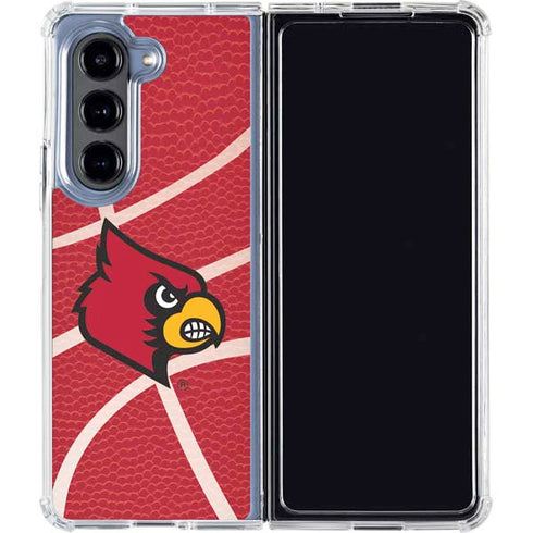 University of Louisville Red Basketball Galaxy Z Fold5 5G Clear Case