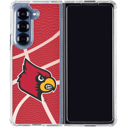 University of Louisville Red Basketball Galaxy Z Fold6 Clear Case