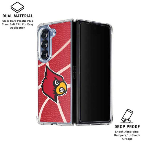 University of Louisville Red Basketball Galaxy Z Fold6 Clear Case
