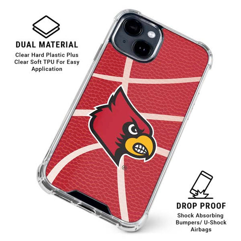 University of Louisville Red Basketball iPhone 15 Clear Case