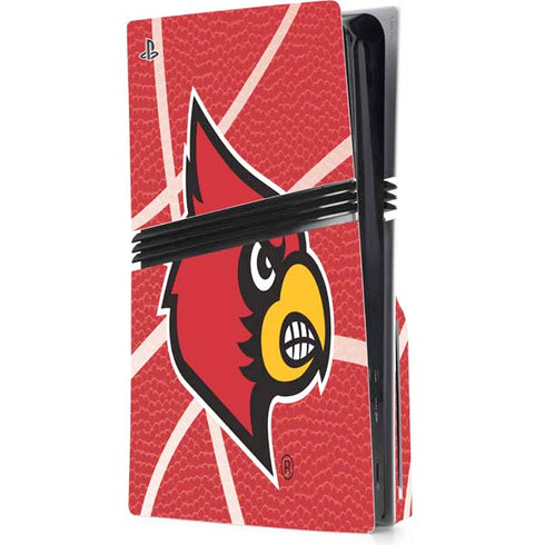 University of Louisville Red Basketball PS5 Pro Disk Console Skin