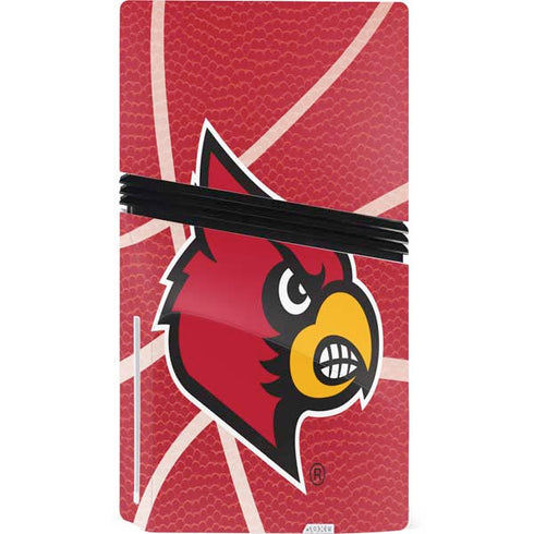 University of Louisville Red Basketball PS5 Pro Disk Console Skin