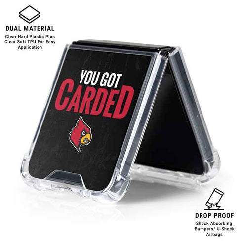 University of Louisville You Got Carded Galaxy Z Flip6 Clear Case