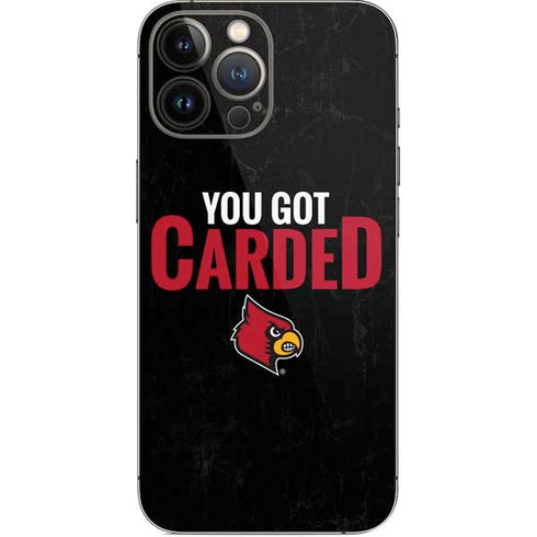 University of Louisville You Got Carded iPhone 15 Pro Max Skin