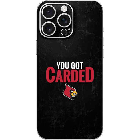 University of Louisville You Got Carded iPhone 16 Pro Max Skin