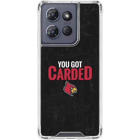 University of Louisville You Got Carded Moto G Play 5G (2025) Clear Case