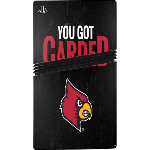 University of Louisville You Got Carded PS5 Pro Console Skin