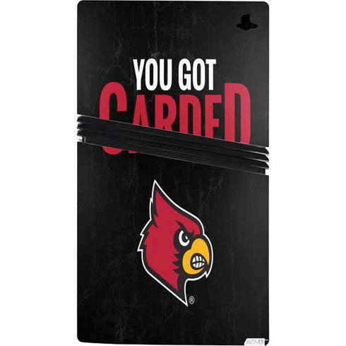 University of Louisville You Got Carded PS5 Pro Console Skin