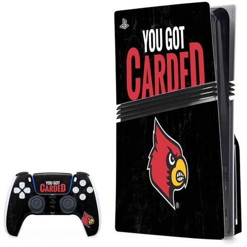 University of Louisville You Got Carded PS5 Pro Disk Bundle Skin