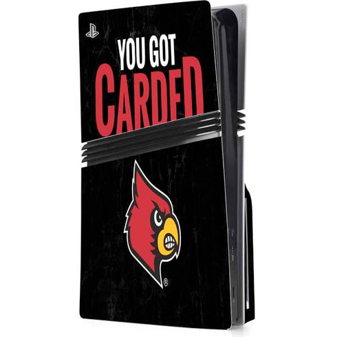 University of Louisville You Got Carded PS5 Pro Disk Console Skin