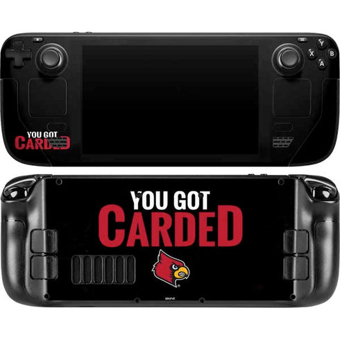University of Louisville You Got Carded Steam Deck Handheld Gaming Computer OLED Skin