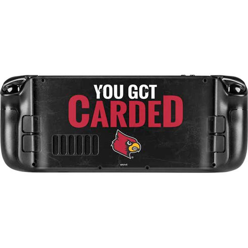 University of Louisville You Got Carded Steam Deck Handheld Gaming Computer Skin