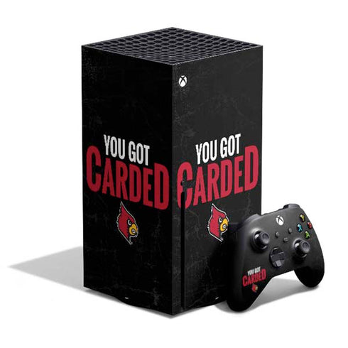 University of Louisville You Got Carded Xbox Series X Bundle Skin
