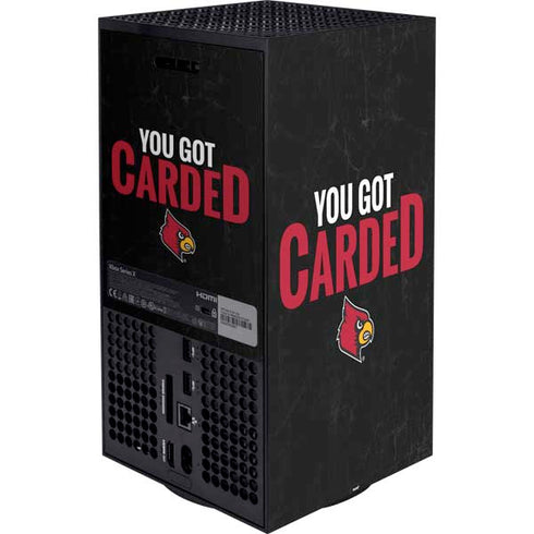 University of Louisville You Got Carded XBox Series X Digital Edition Bundle Skin