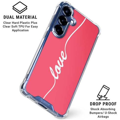 Love Banner Galaxy S25 Plus Clear Case