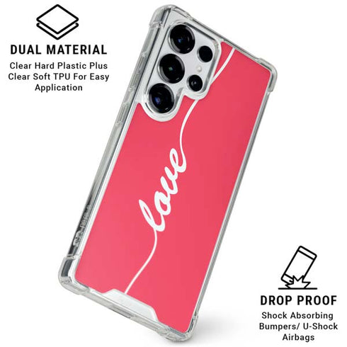 Love Banner Galaxy S25 Ultra Clear Case