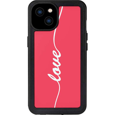 Love Banner iPhone 15 Plus Waterproof Case