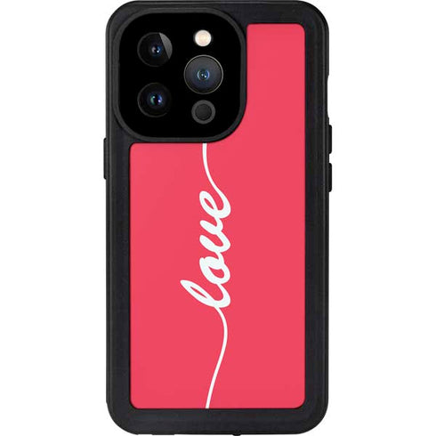 Love Banner iPhone 15 Pro Waterproof Case