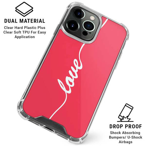 Love Banner iPhone 16 Pro Clear Case
