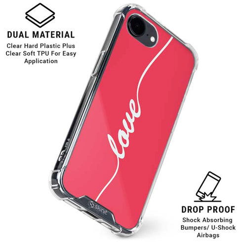 Love Banner iPhone 16e Clear Case