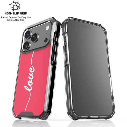 Love Banner iPhone 18 Pro Clear Case