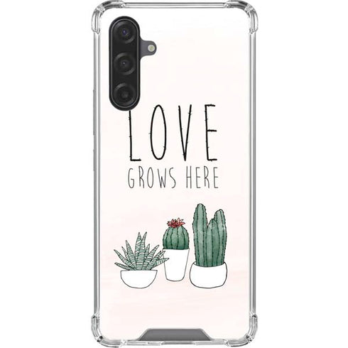 Love Grows Here Galaxy A17 Clear Case