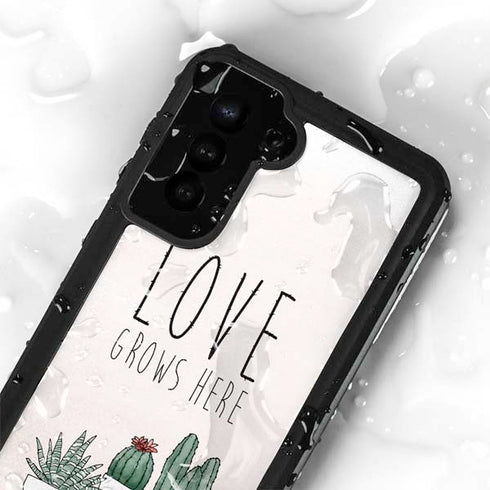Love Grows Here Galaxy S24 Plus Waterproof Case