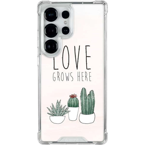 Love Grows Here Galaxy S25 Ultra Clear Case
