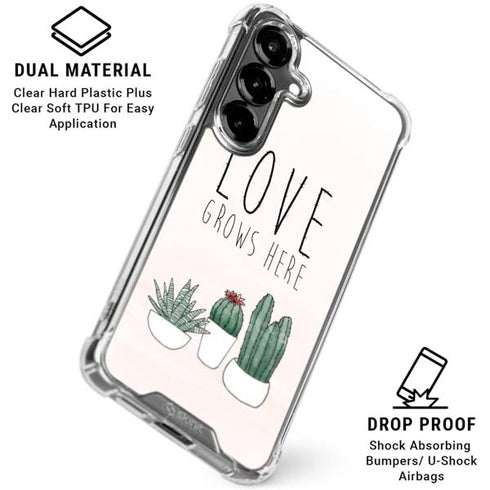 Love Grows Here Galaxy S26 Clear Case