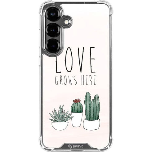 Love Grows Here Galaxy S26 Plus Clear Case