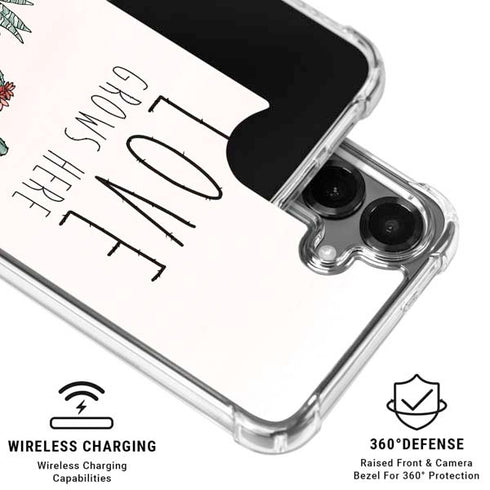 Love Grows Here Galaxy S26 Plus Clear Case