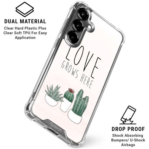 Love Grows Here Galaxy S26 Plus Clear Case