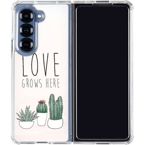 Love Grows Here Galaxy Z Fold6 Clear Case