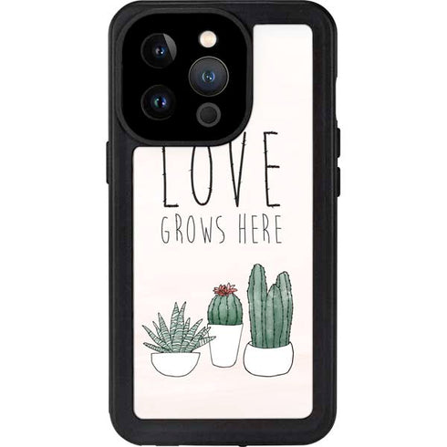Love Grows Here iPhone 15 Pro Waterproof Case