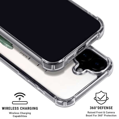 Love Grows Here iPhone 16 Plus Clear Case