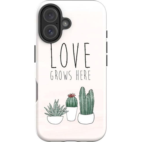 Love Grows Here iPhone 16 Plus Impact Case