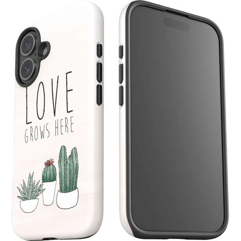 Love Grows Here iPhone 16 Plus Impact Case