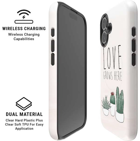 Love Grows Here iPhone 16 Plus Magsafe Impact Case