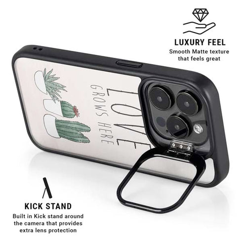 Love Grows Here iPhone 16 Pro Max Kickstand Case