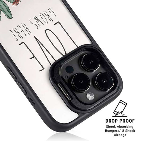Love Grows Here iPhone 16 Pro Max Kickstand Case