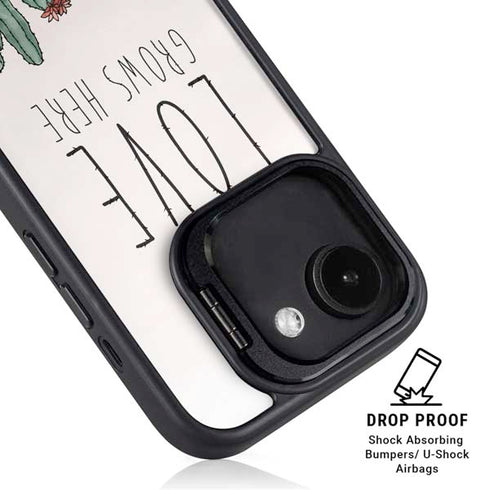 Love Grows Here iPhone 16e Kickstand Case