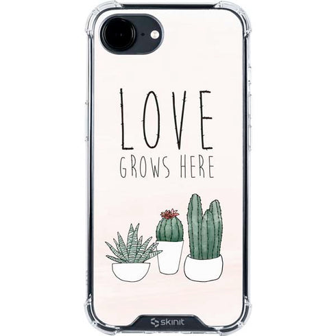 Love Grows Here iPhone 16e Clear Case